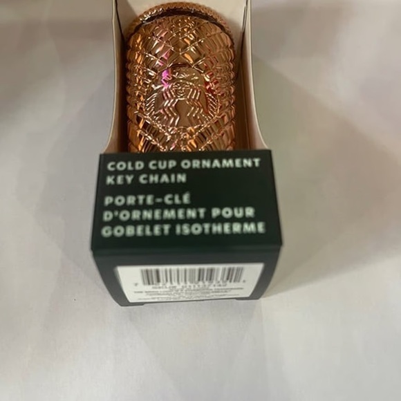 Starbucks Rose Gold Jeweled Cold Cup Keychain - Picture 3 of 3